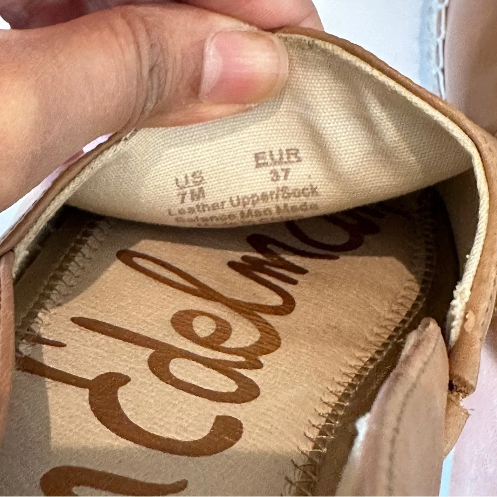 Sam Edelman Women’s Kesia Light Brown Genuine Leather Espadrille Flats sz 7M